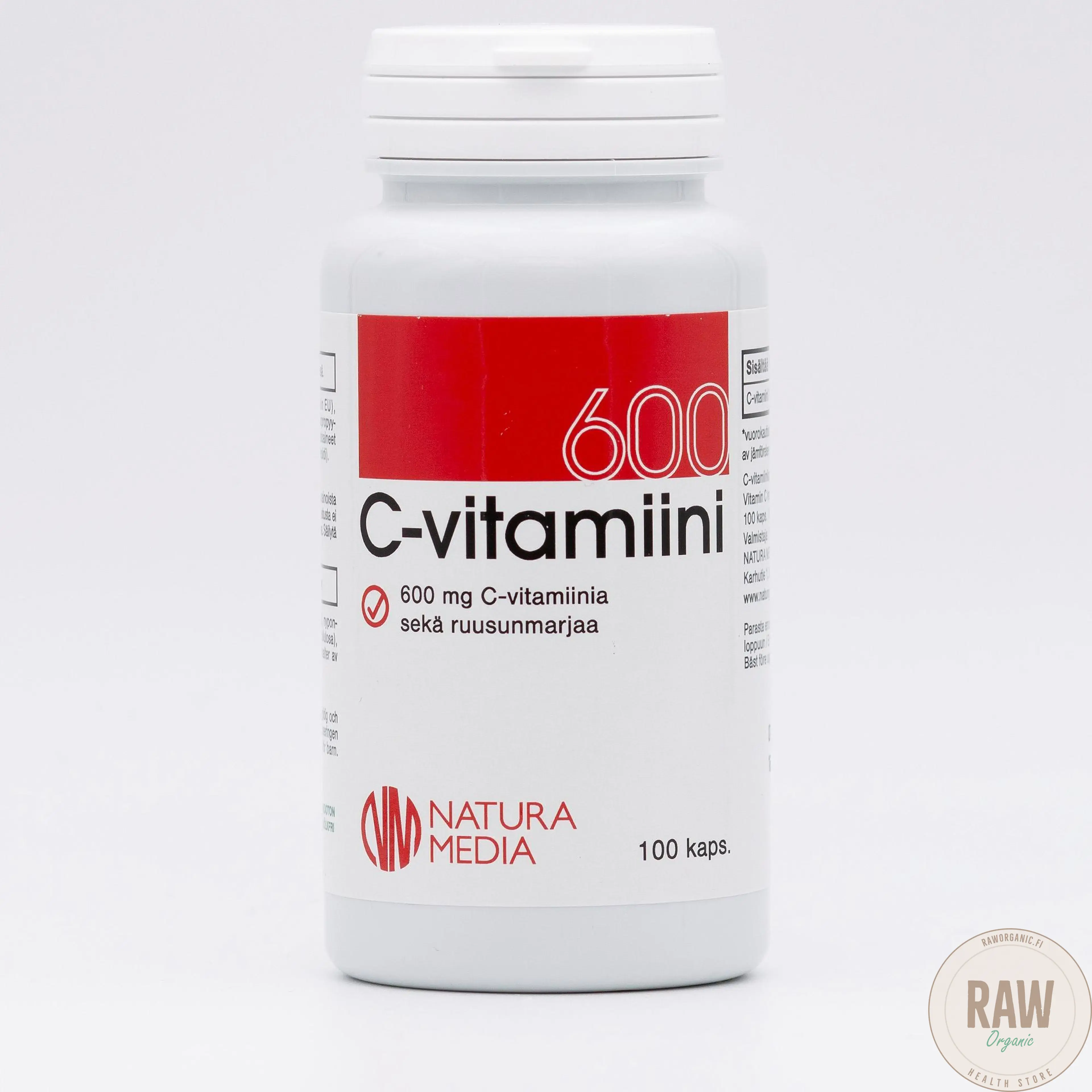 Natura Media Ruusunmarja C-vitamiini 600 mg 100 kaps.