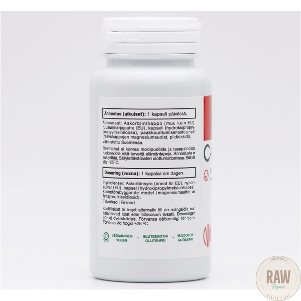 Natura Media Ruusunmarja C-vitamiini 600 mg 100 kaps. – kuva 2