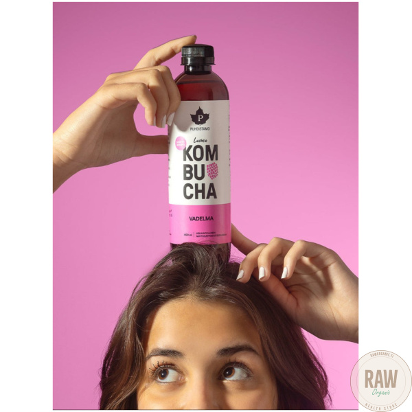 Puhdistamo Kombucha Vadelma 400ml – kuva 3