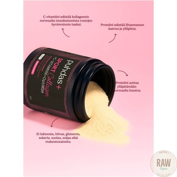 Puhdas+ Sport Collagen & C vit & OptiMSM 260g – kuva 3