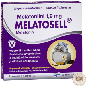 Hankintatukku Melatosell Melatoniini 1,9mg 60tabl