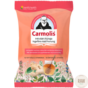 Carmolis Inkivääri-hunaja kurkkukaramelli 75g