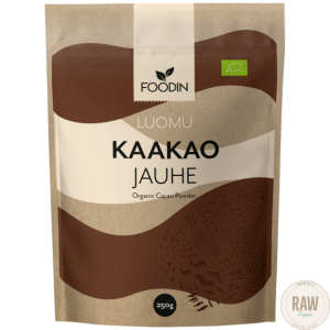 Foodin Kaakaojauhe, Luomu, Raaka, 250g