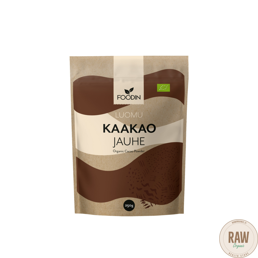 Foodin Kaakaojauhe, Luomu, Raaka, 250g