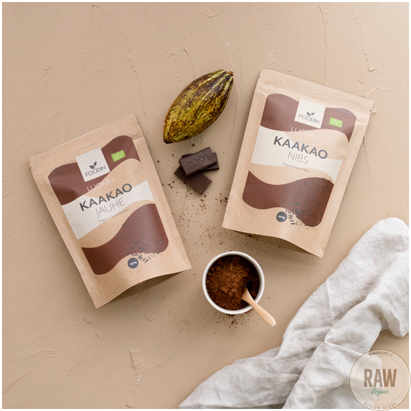 Foodin Kaakaojauhe, Luomu, Raaka, 250g – kuva 2