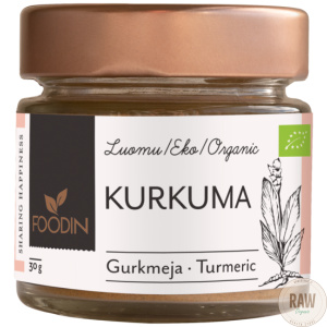 Foodin Kurkuma, Luomu, 30g