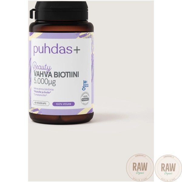 Puhdas+ Vahva Biotiini 5.000 µg, 60kaps