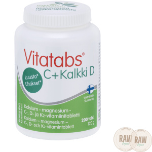 Hankintatukku Vitatabs C+Kalkki D, 200 tabl.