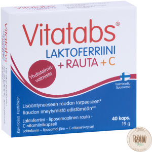 Hankintatukku Vitatabs Laktoferriini + Rauta + C 40 kaps.