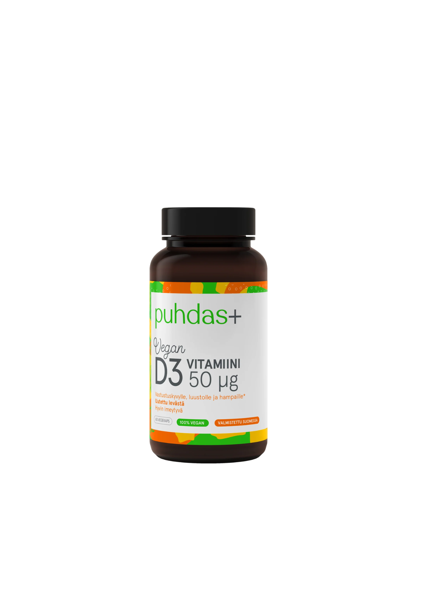 Puhdas+ Vegan D3-vitamiini 50ug 60kaps