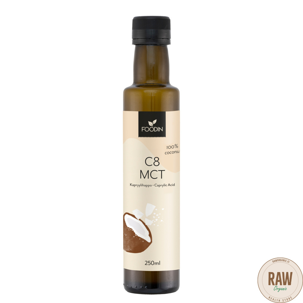 Foodin Kapryylihappo, (100% kookosöljypohjainen) 250ml