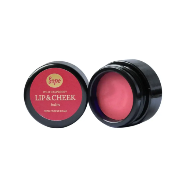 Sopo Lip & Cheek Wild Raspberry sävyttävä metsäbiomi huulivoide ja poskipuna 10ml
