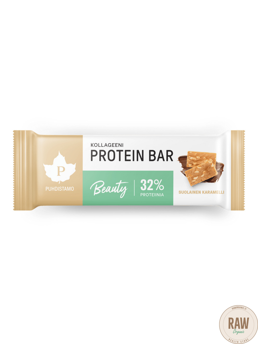 Puhdistamo Kollageeni Beauty proteiinipatukka, Suolainen Karamelli, 30g