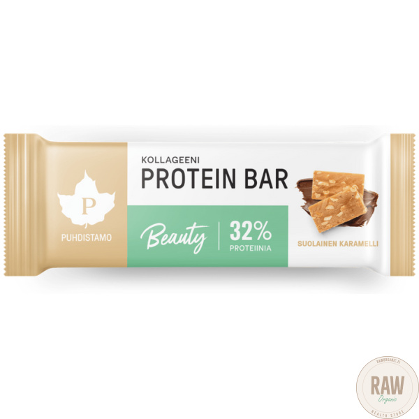 Puhdistamo Kollageeni Beauty proteiinipatukka, Suolainen Karamelli, 30g – kuva 2