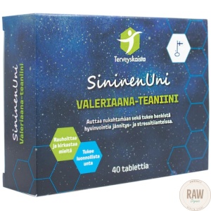 Terveyskaista  SininenUni Valeriaana-teaniini 40 tabl.
