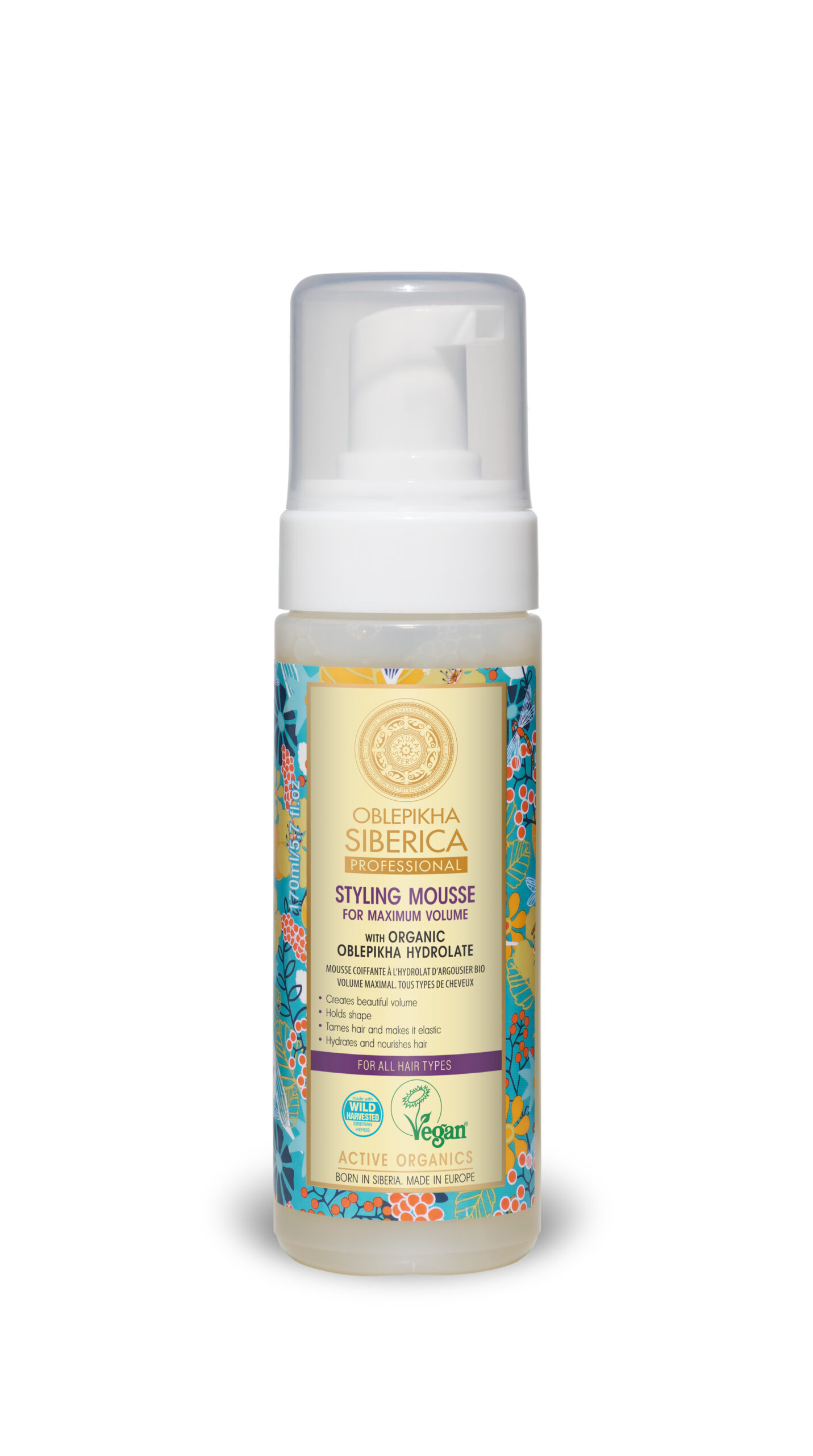 Natura Siberica Oblepikha Styling Mousse for Maximum Volume 170ml