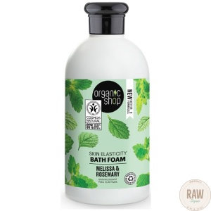 Organic Shop melissa & rosmariini kylpyvaahto, 500ml
