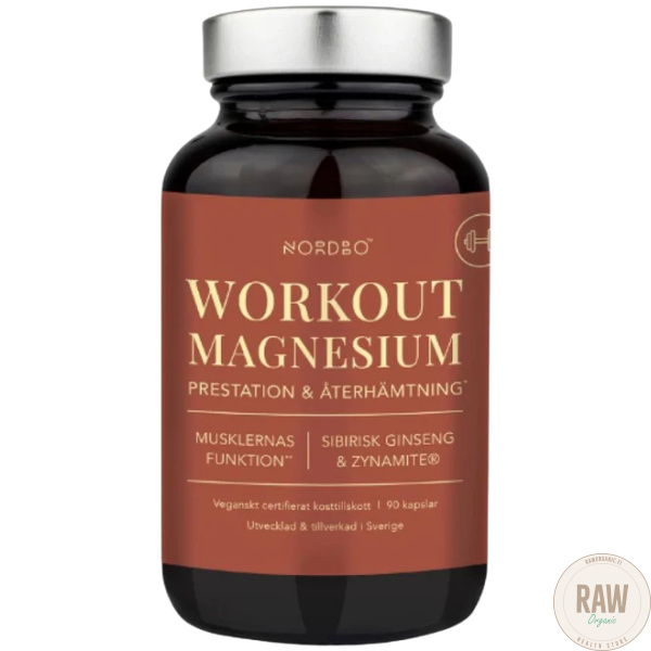 Nordbo Workout magnesium 90 kaps.