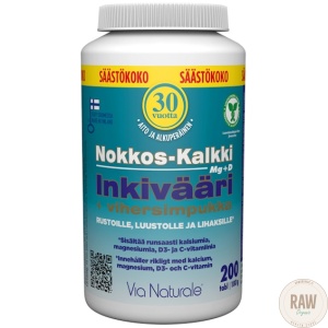 Via naturale Nokkos-Kalkki-Inkivääri Vihersimpukka 200tbl