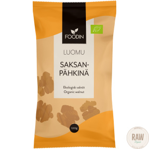 Foodin Saksanpähkinä, luomu ,120g