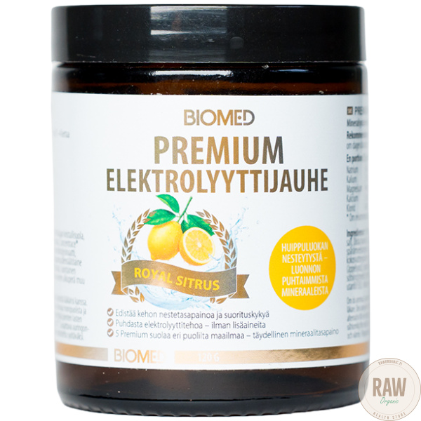 Biomed Premium Elektrolyyttijauhe Royal sitrus 120g