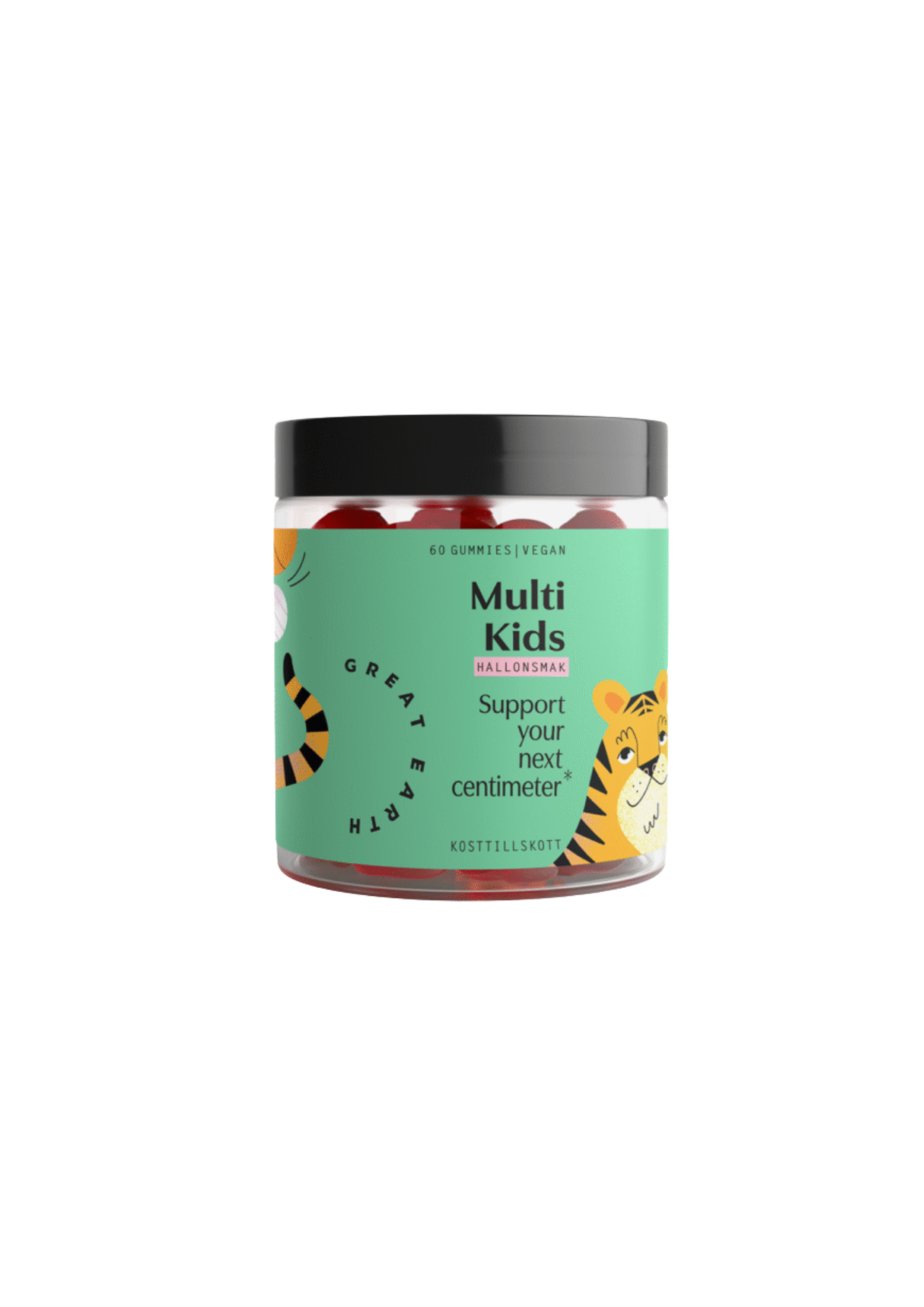 Great Earth Multi kids gummies vadelma 60kpl