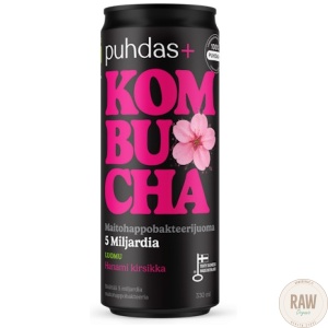 Puhdas+ Kombucha Luomu kirsikka 330 ml