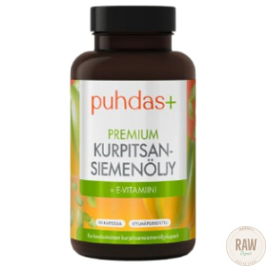 Puhdas+ Premiun kurpitsansiemenöljy + E-vitamiini 90kaps. 63g