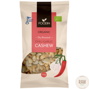 Foodin Chili-Garlic Cashew, luomu, 120g