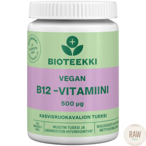 Bioteekki Vegan B12-vitamiini, 120 imeskelytabl.