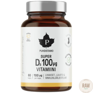 Puhdistamo Super D-vitamiini 100ug 60kaps.
