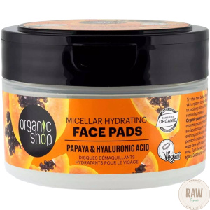 Organic Shop Micellar hydrating fae pads papaya & hyaluronic acid 20 kpl