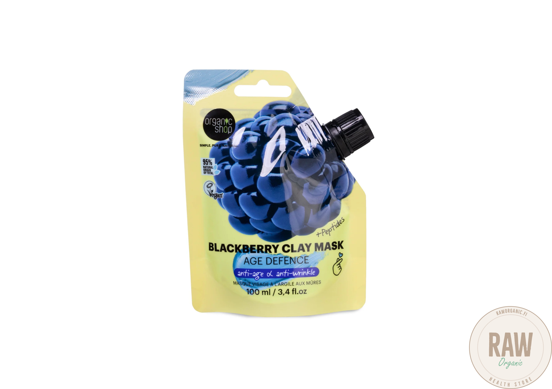 Organic shop Blackberry Clay Face Mask Age Defence 100ml